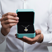 Classic 1.0 Ct Round Cut Topaz and Citrine Birthstone Pendant Necklace