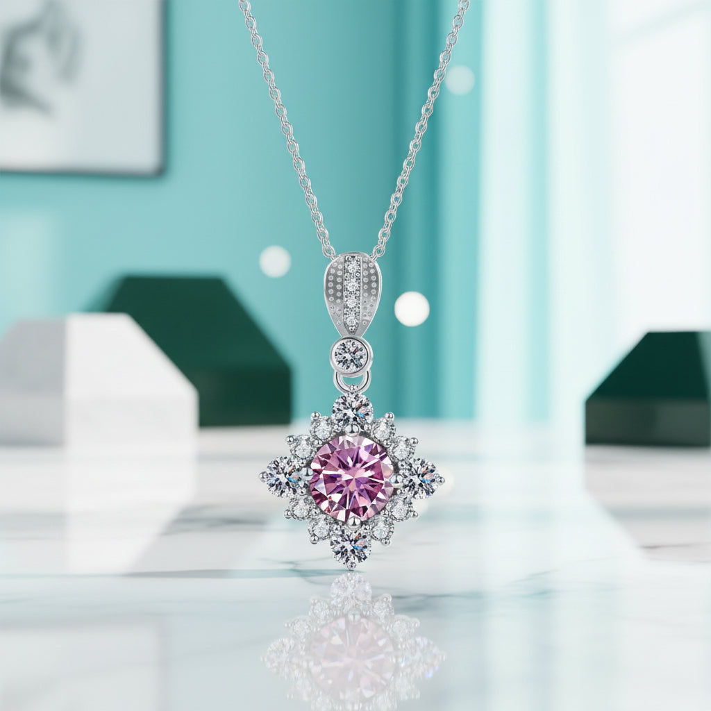 Classic 1.0 Ct Round Cut Tourmaline Pendant Necklace-Evani Jewelry