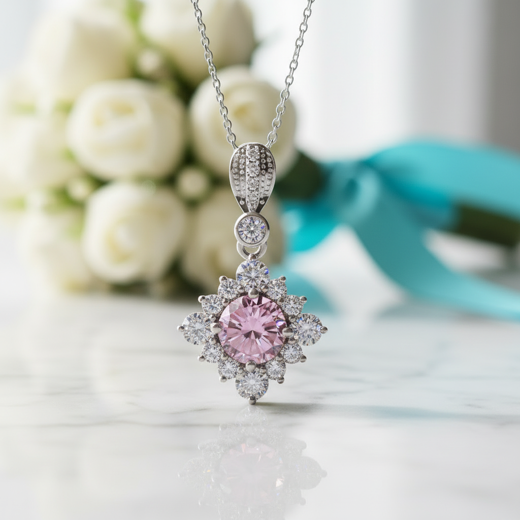 Classic 1.0 Ct Round Cut Tourmaline Pendant Necklace - Evani Naomi Jewelry
