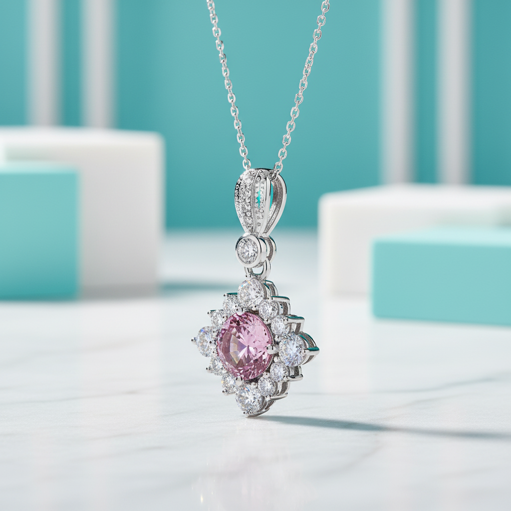 Classic 1.0 Ct Round Cut Tourmaline Pendant Necklace - Evani Naomi Jewelry