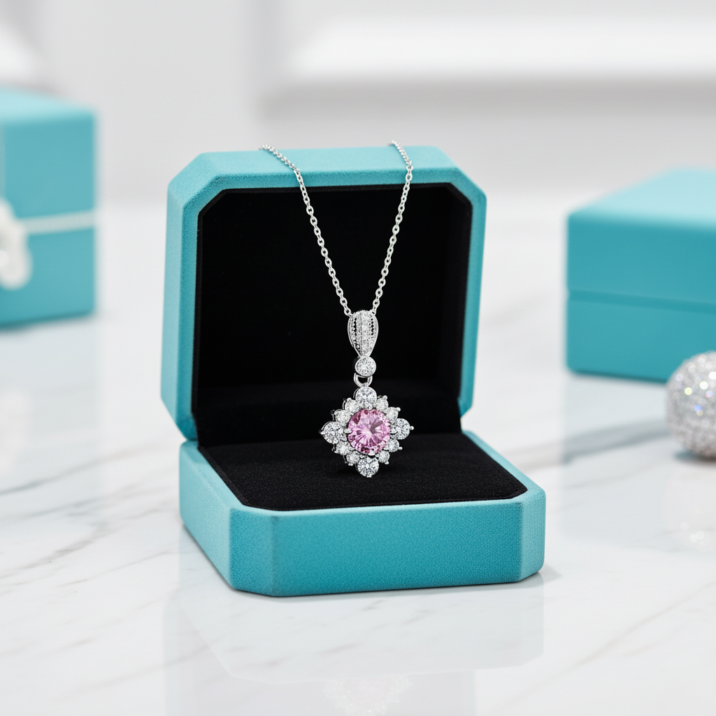 Classic 1.0 Ct Round Cut Tourmaline Pendant Necklace - Evani Naomi Jewelry