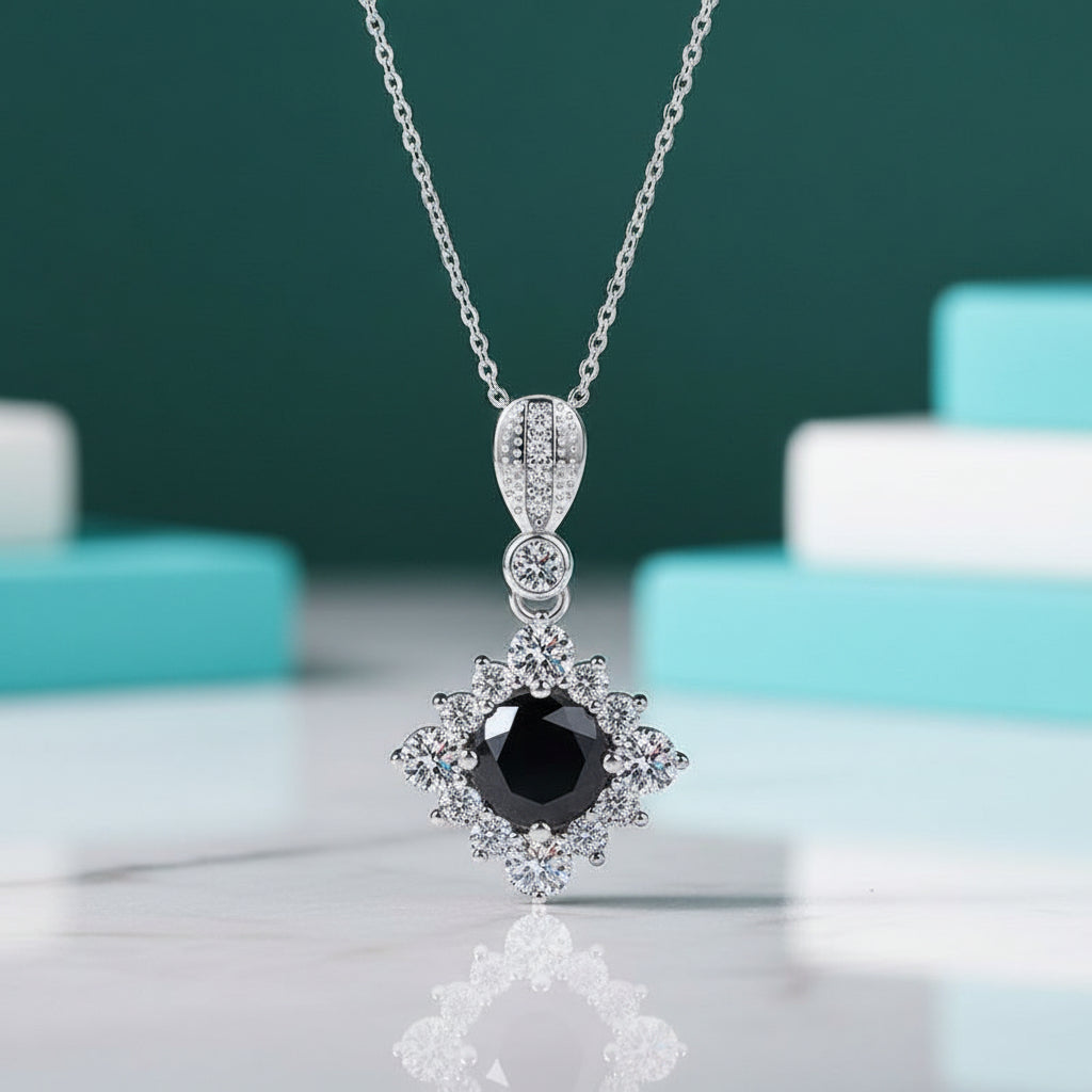 Classic 1.0 Ct Round Cut Diamond Pendant Necklace-Evani Jewelry
