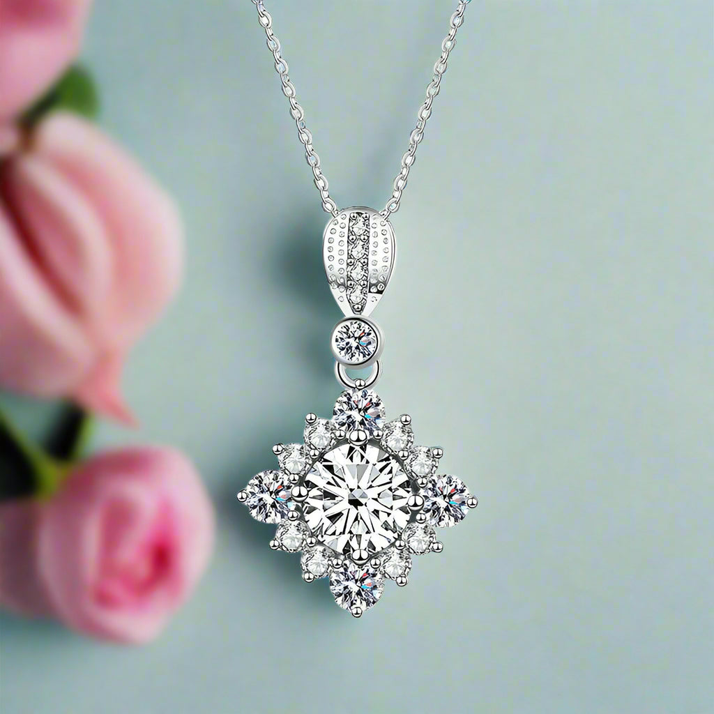 Classic 1.0 Ct Round Cut Diamond Pendant Necklace-Evani Naomi Jewelry