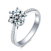 Classic 1.0 Ct Round Diamond Engagement Ring-Evani Naomi Jewelry