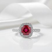 Classic 1.0 Ct Ruby Birthstone Round Cut Engagement Ring-Evani Jewelry