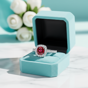 Classic 1.0 Ct Round Cut Garnet Engagement Ring-Evani Jewelry