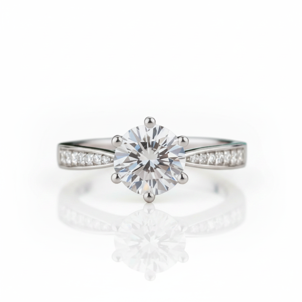 Classic 1.0 Ct Round Diamond OptionEngagement Ring