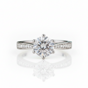 Classic 1.0 Ct Round Diamond OptionEngagement Ring