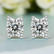 Classic 1.0 Ct Round Diamond Stud Earrings-Evani Naomi Jewelry