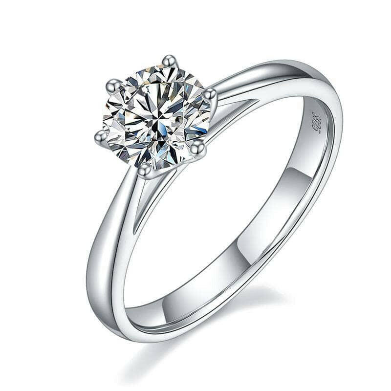 Classic 1.0 Ct White Gold Engagement Ring-Evani Naomi Jewelry