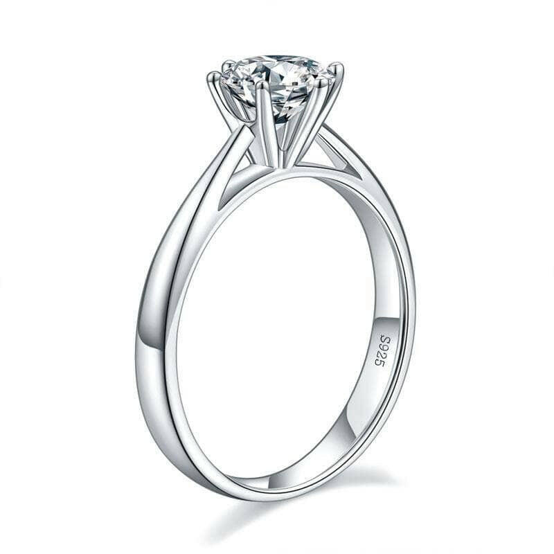 Classic 1.0 Ct White Gold Engagement Ring-Evani Naomi Jewelry