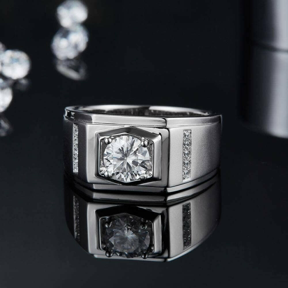 Classic 1.0 Ct. Round Cut Diamond Men's Wedding Band-Evani Naomi Jewelry