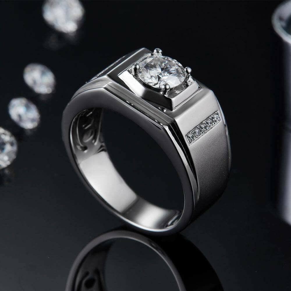 Classic 1.0 Ct. Round Cut Diamond Men's Wedding Band-Evani Naomi Jewelry