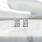 Classic 1.0 ct Diamond Option Ox Stud Earrings - Evani Naomi Jewelry