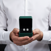 Classic 1.0 ct Diamond Option Ox Stud Earrings - Evani Naomi Jewelry