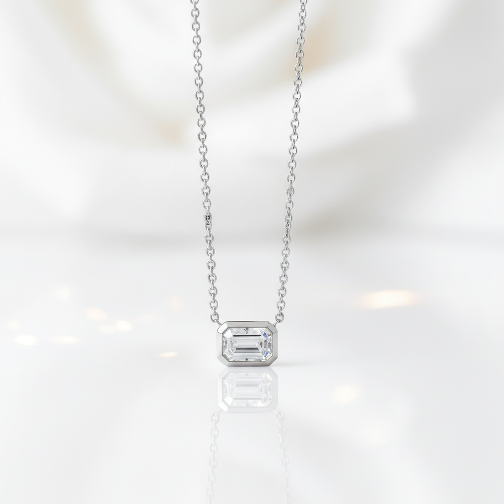 Classic 1.0 ct Emerald-cut Diamond OptionNecklace