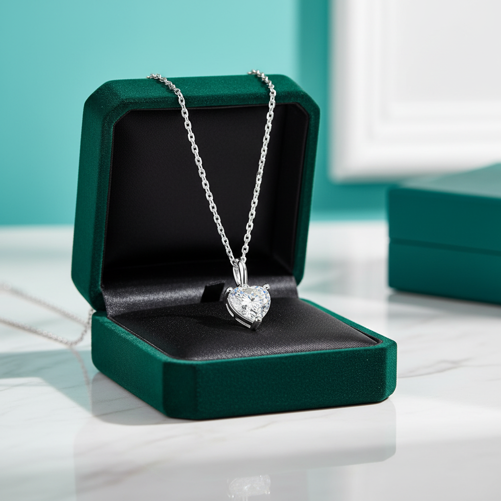 Classic 1.0 ct Heart Diamond Option Jewelry Set