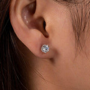 Classic 1.0ct Diamond Stud Earrings in White Gold-Evani Naomi Jewelry