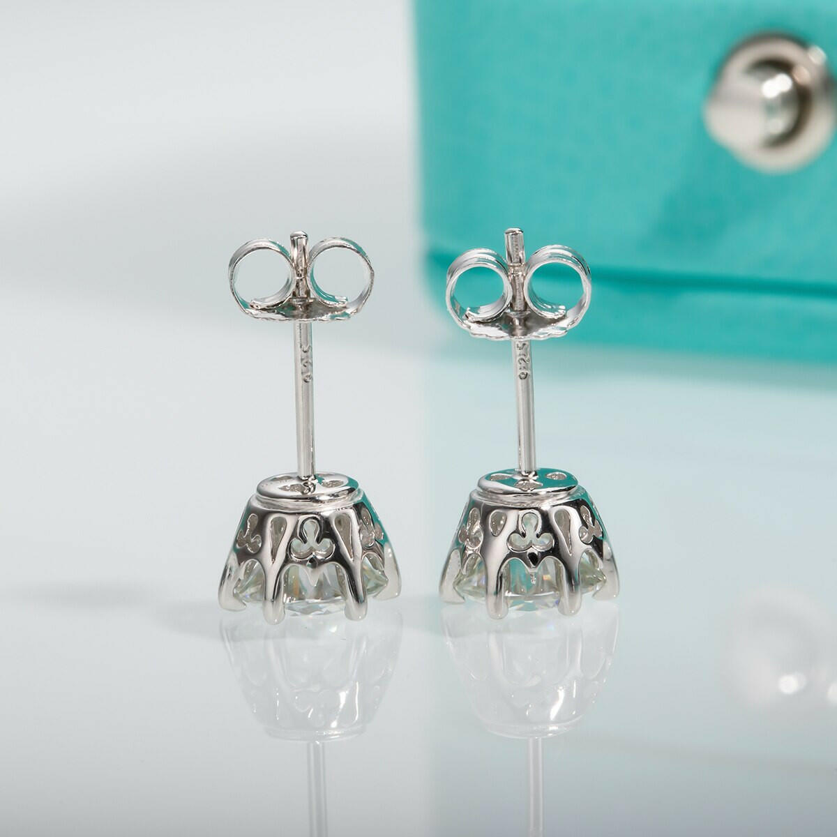 Classic 1.0ct Diamond Stud Earrings in White Gold-Evani Naomi Jewelry