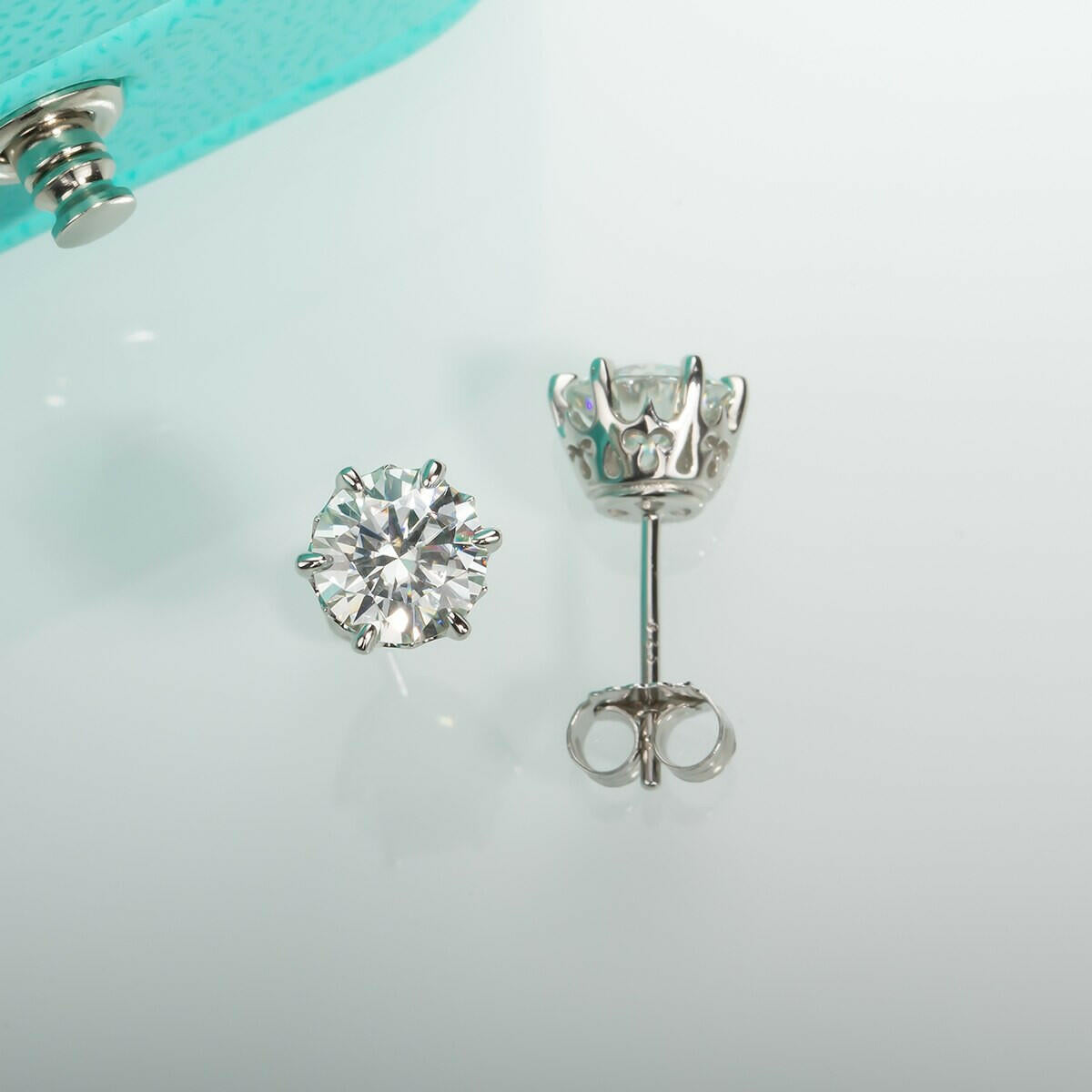 Classic 1.0ct Diamond Stud Earrings in White Gold-Evani Naomi Jewelry