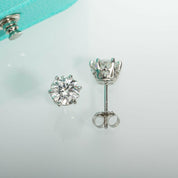 Classic 1.0ct Diamond Stud Earrings in White Gold-Evani Naomi Jewelry