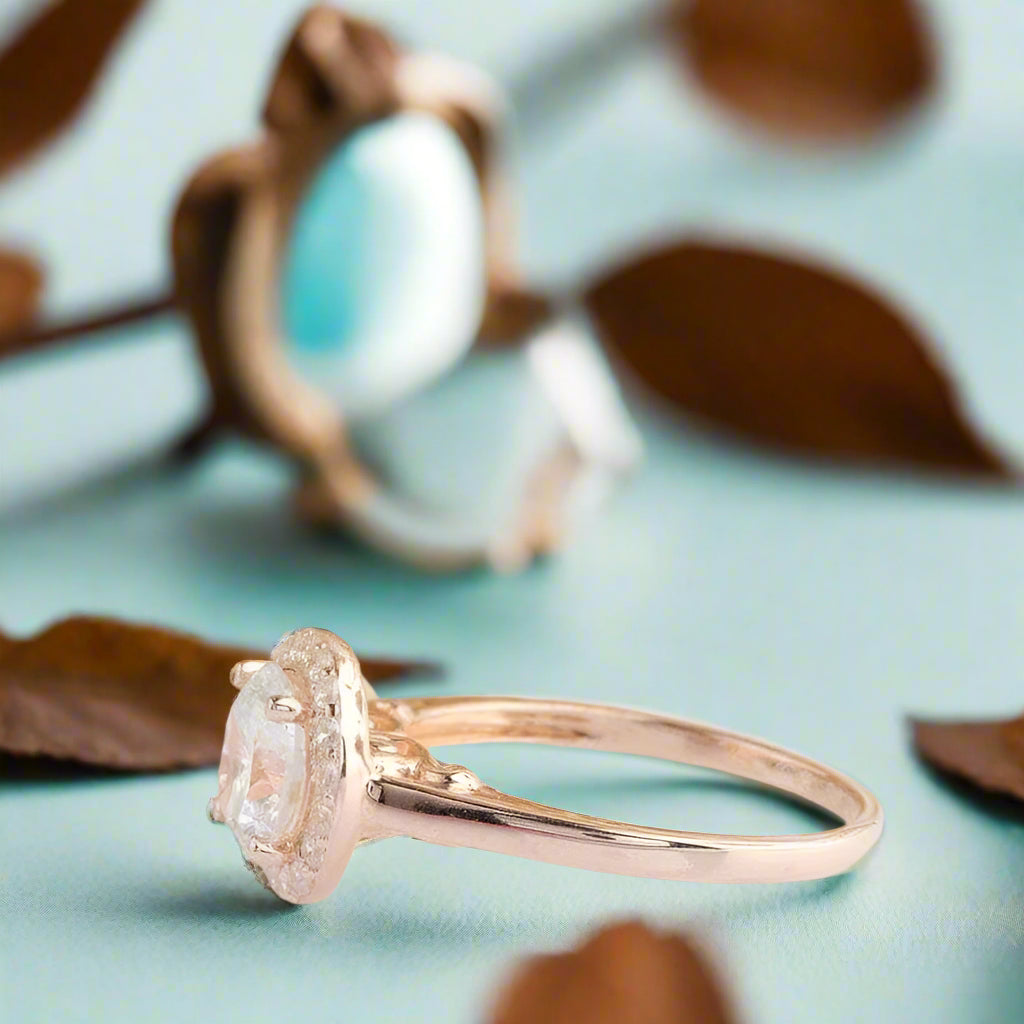 Classic 1.2 Ct Round Cut 14K Rose Gold Engagement Ring-Evani Naomi Jewelry