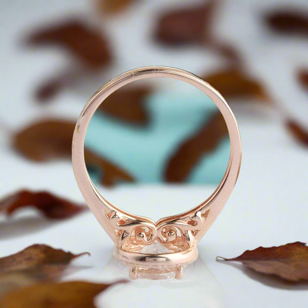 Classic 1.2 Ct Round Cut 14K Rose Gold Engagement Ring-Evani Naomi Jewelry