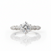 Classic 1ct 6.5mm Round Diamond OptionEngagement Ring - Evani Naomi Jewelry