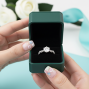 Classic 1ct 6.5mm Round Diamond Option Engagement Ring - Evani Naomi Jewelry