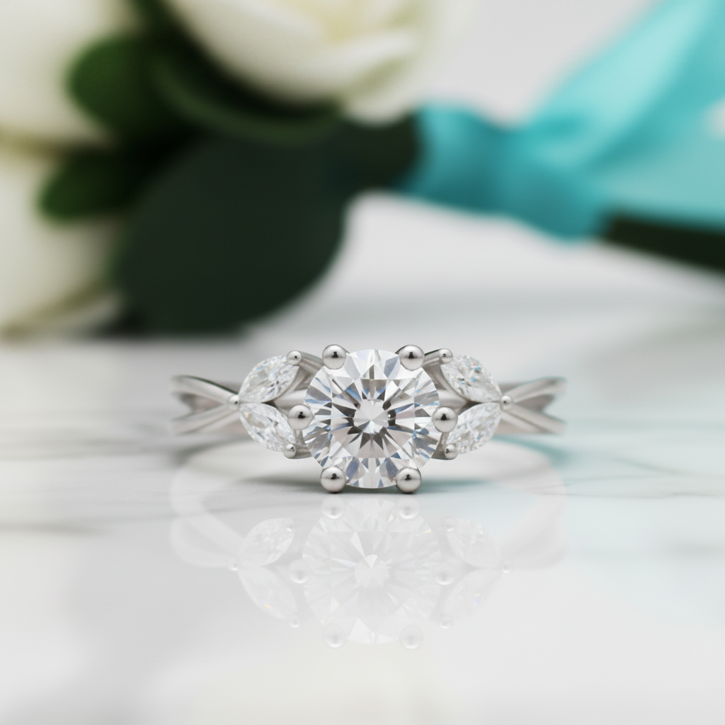Classic 1ct 6.5mm Round Diamond Wedding Ring-Evani Jewelry