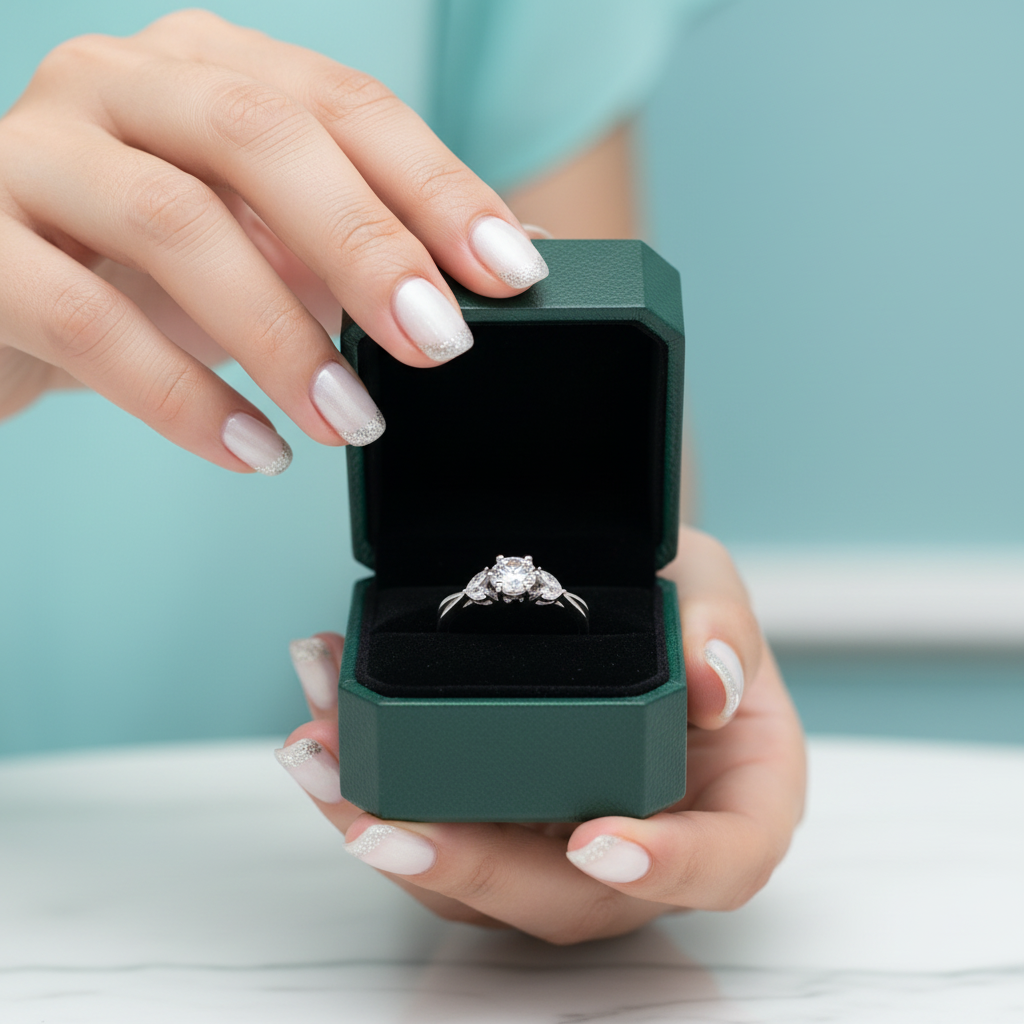 Classic 1ct 6.5mm Round Diamond OptionWedding Ring - Evani Naomi Jewelry