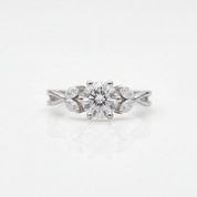 Classic 1ct 6.5mm Round Diamond OptionWedding Ring - Evani Naomi Jewelry