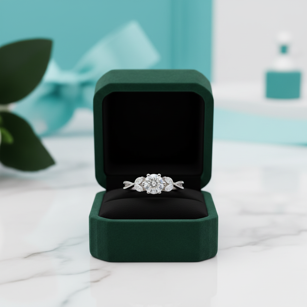 Classic 1ct 6.5mm Round Diamond OptionWedding Ring - Evani Naomi Jewelry