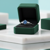 Classic 1ct VVS1 Blue Diamond Option Engagement Ring - Evani Naomi Jewelry