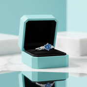 Classic 1ct VVS1 Blue Diamond Engagement Ring-Evani Jewelry