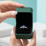 Classic 1ct VVS1 Blue Diamond Option Engagement Ring - Evani Naomi Jewelry