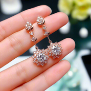 Classic 2.0 Ct Diamond Necklace and Stud Earrings-Evani Naomi Jewelry