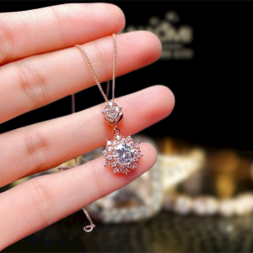 Classic 2.0 Ct Diamond Necklace and Stud Earrings-Evani Jewelry