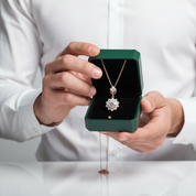 Classic 2.0 Ct Diamond Option Necklace and Stud Earrings