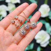 Classic 2.0 Ct Diamond Necklace and Stud Earrings-Evani Naomi Jewelry