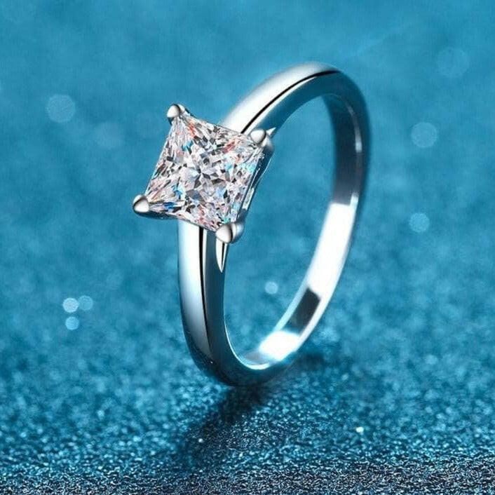 Classic 2.0 Ct Princess Cut Diamond Engagement Ring-Evani Naomi Jewelry
