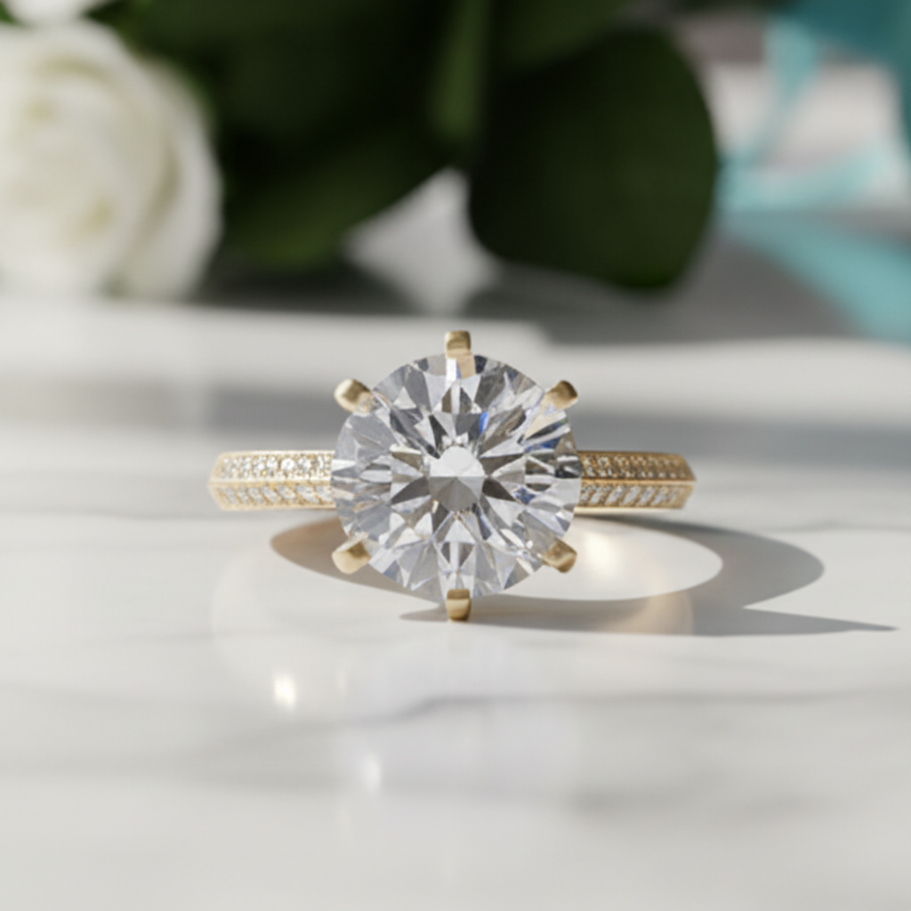 Classic 2.0 Ct Round Cut Diamond Engagement Ring-Evani Jewelry