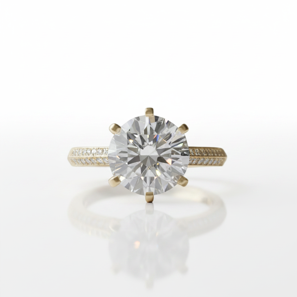 Classic 2.0 Ct Round Cut Diamond Option Engagement Ring