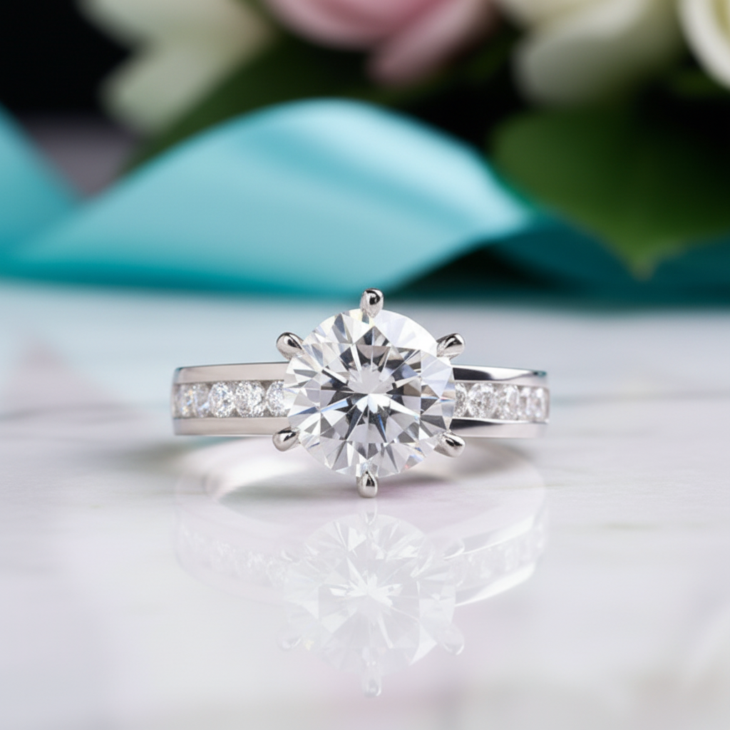 Classic 2.0 Ct Round Diamond Engagement Ring-Evani Jewelry