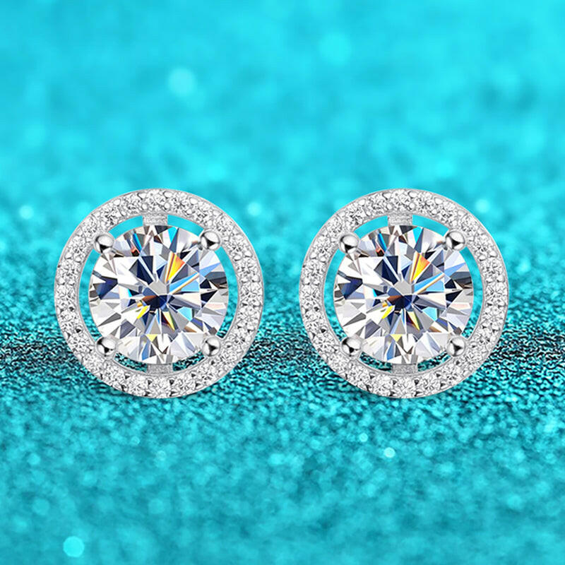 Classic 2.0 Ct Round Diamond Stud Earrings-Evani Naomi Jewelry