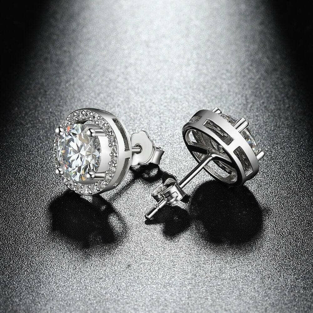 Classic 2.0 Ct Round Diamond Stud Earrings-Evani Naomi Jewelry