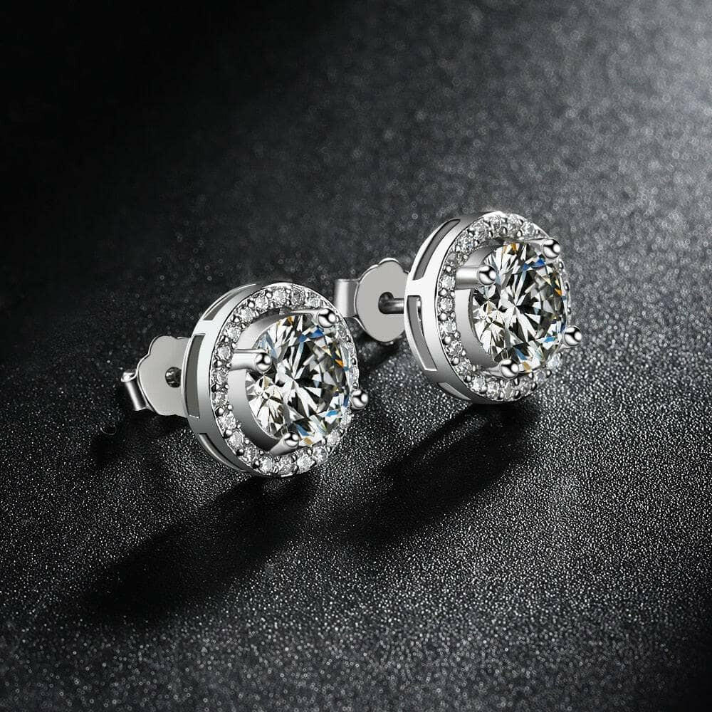 Classic 2.0 Ct Round Diamond Stud Earrings-Evani Naomi Jewelry