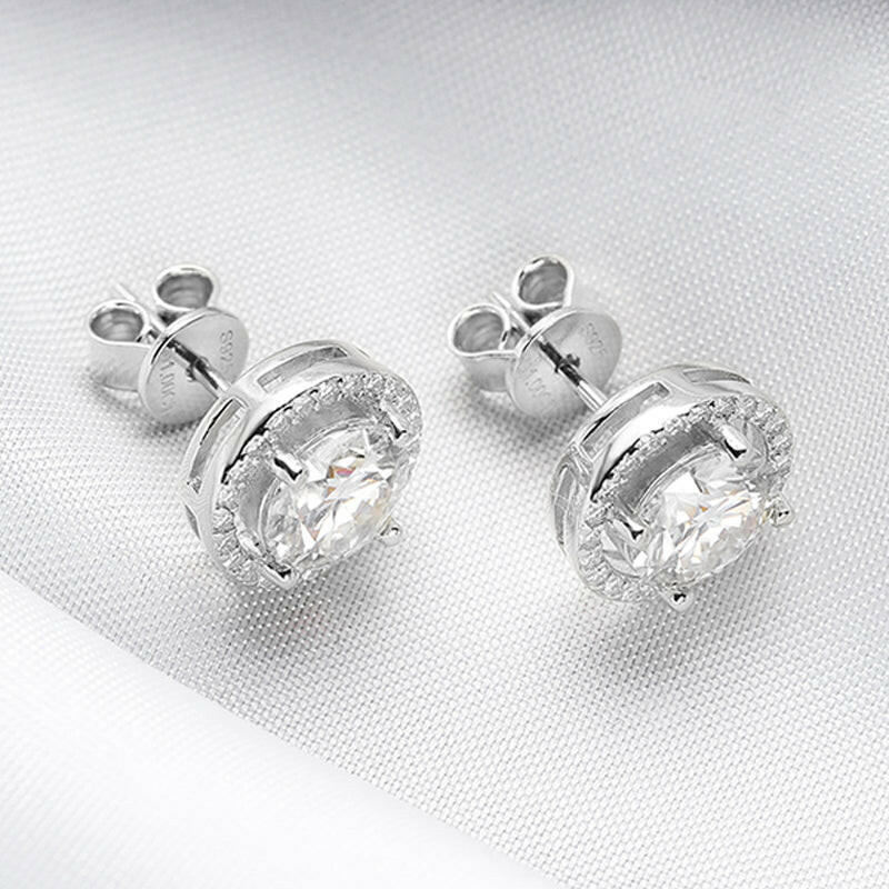 Classic 2.0 Ct Round Diamond Stud Earrings-Evani Naomi Jewelry