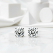 Classic 2.00 ct Round Cut Diamond Stud Earrings-Evani Jewelry