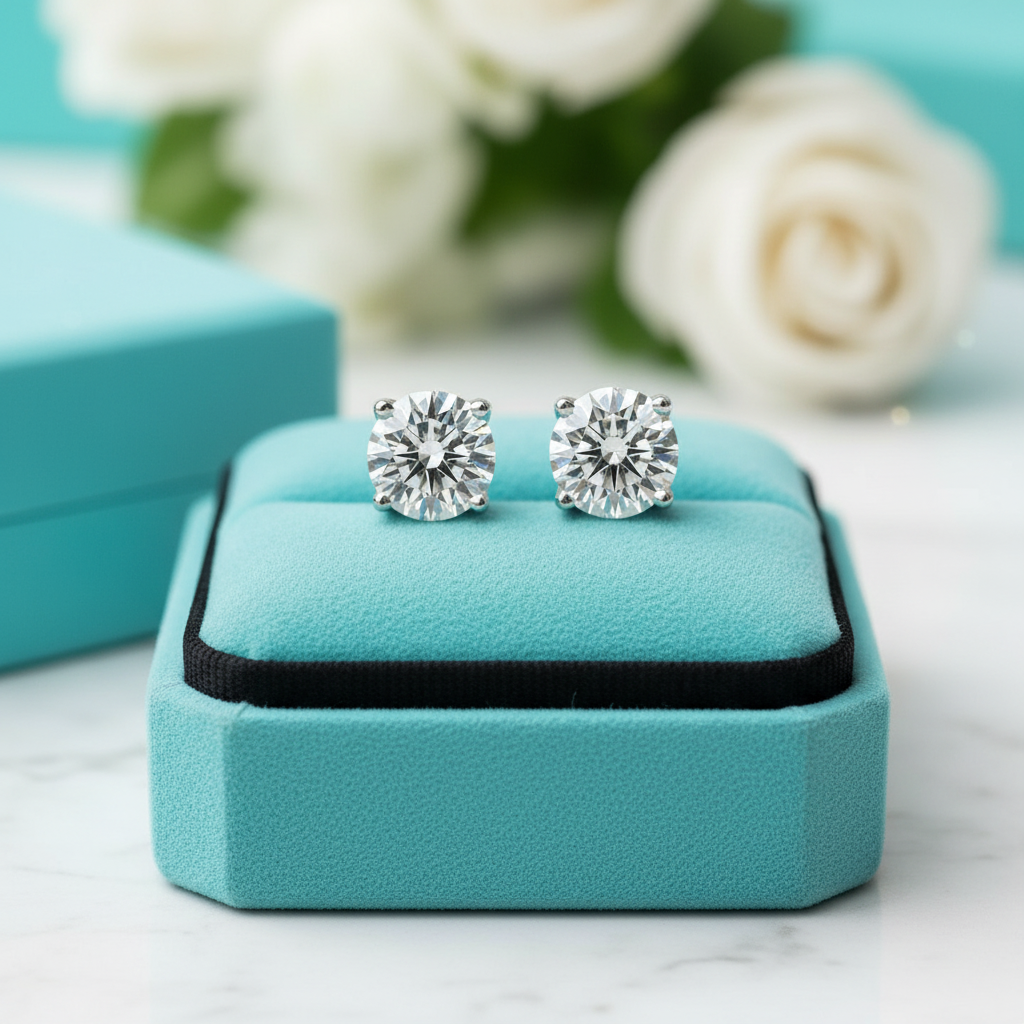 Classic 2.00 ct Round Cut Diamond Stud Earrings-Evani Jewelry